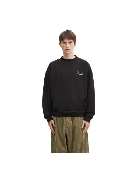 RHUDE bluza Classique z aplikacją czarny