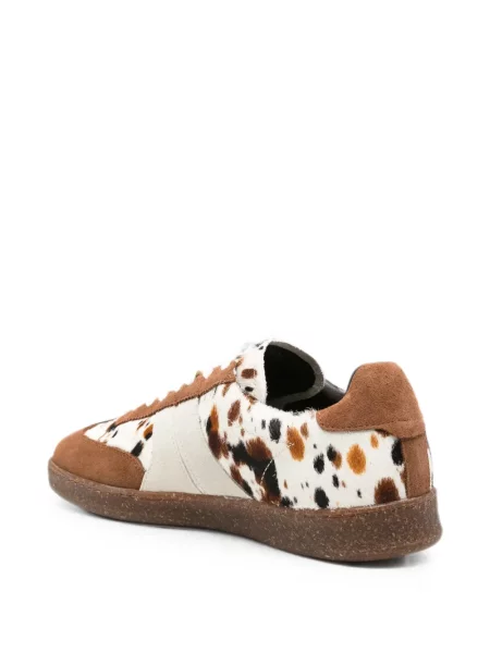 Sneakerși Les Deux cu imagine maro