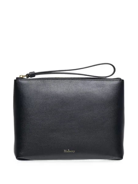 Geantă Mulberry din piele cu imagine negru