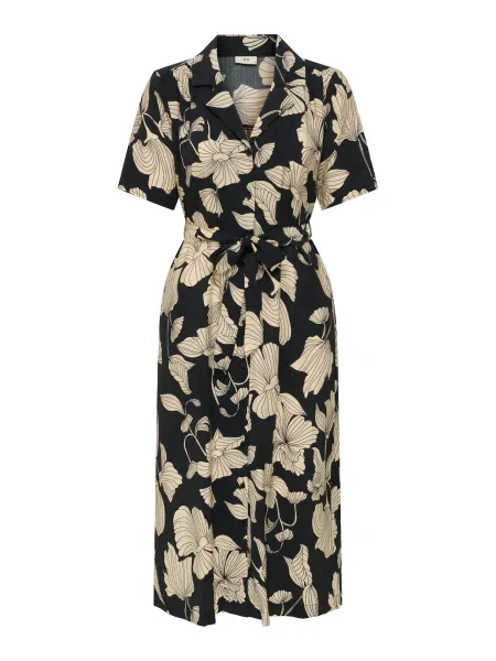 JDY Košulja haljina JDYTroya svijetlobež crna