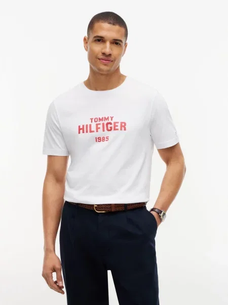 Tommy Hilfiger koszulka Mężczyźni Dżersej S biały