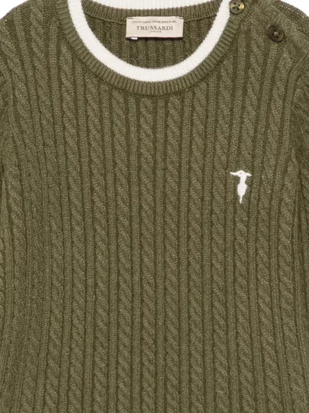 Sweter dziecięcy Trussardi zielony