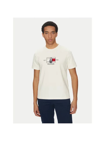 Tommy Hilfiger T-shirt Sailing Écru bež