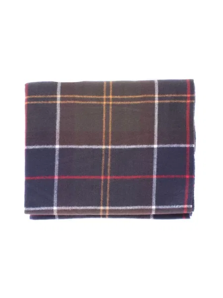 Szal z wzorem na całej powierzchni model HAILES' Barbour zielona