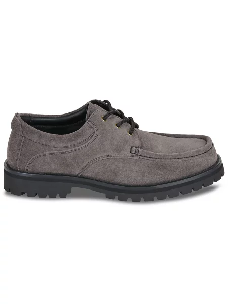 Pantofi Selected din piele de căprioară gri
