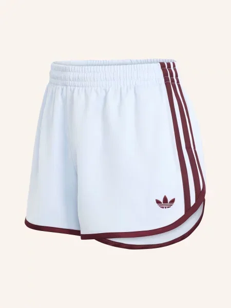 Adidas Originals Saténové Šortky 3 Stripes Sprinter černošedá / tmavě červená