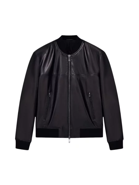 Kurtka skórzana Armani Exchange czarna
