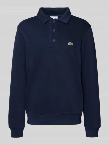 Bluza o kroju regular fit z czystej bawełny Lacoste granatowa
