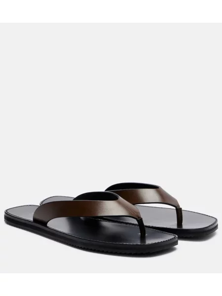 Chiloți tanga Jude din piele maro