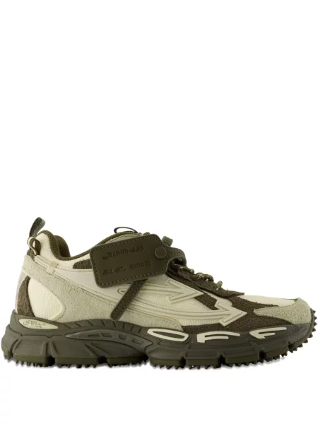 Sneakerși Off-white cu șireturi din dantelă alb