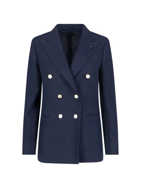 Dwurzędowa marynarka Lardini dwurzędowa niebieska