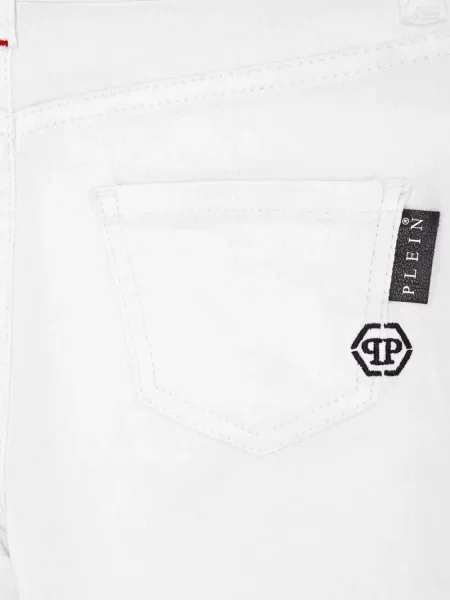 Jeansy dziecięce Philipp Plein białe