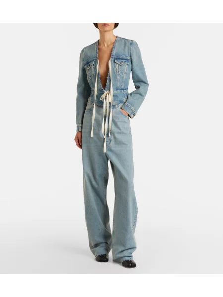 Blugi drepți Maison Margiela albastru