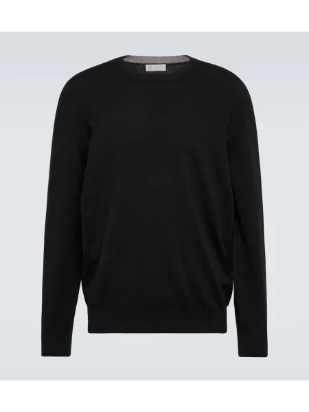 Pulover Brunello Cucinelli din cașmir negru
