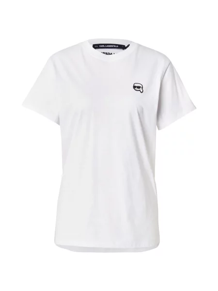 Karl Lagerfeld Tričko IKONIK černá bílá