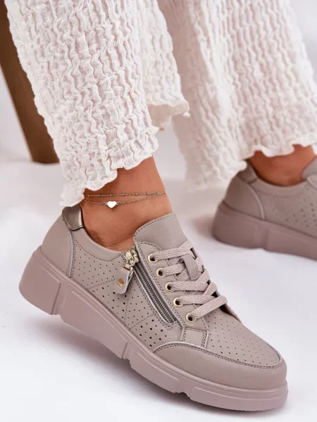 Kožené tenisky Vinceza na platformě