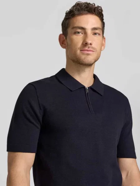 Koszulka polo z zamkiem błyskawicznym o kroju regular fit model MILANO' Jack & Jones Premium