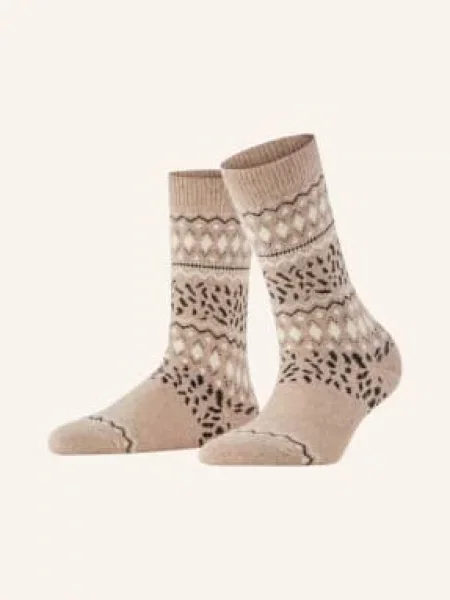 Falke Ponožky Cosy Wool beige mel. béžové