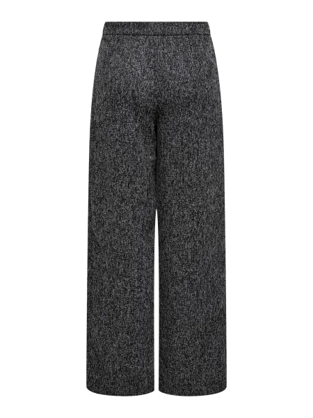 JDY Petite Pantaloni Franceska negru alb