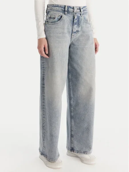 Tommy Jeans Blugi Charlie Wide Leg albastru