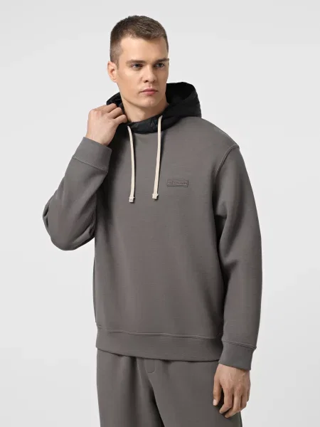 Худі Armani Exchange бавовна/поліестер сірий