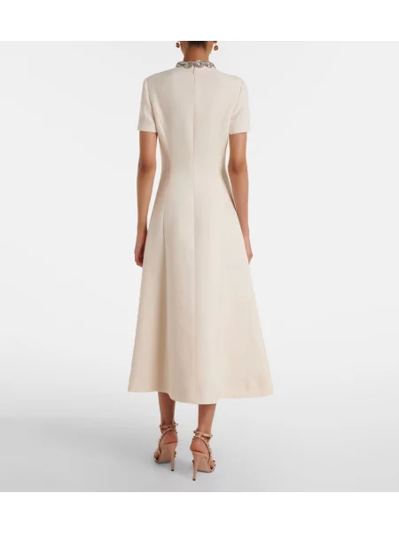 Rochie midi Valentino din crep alb