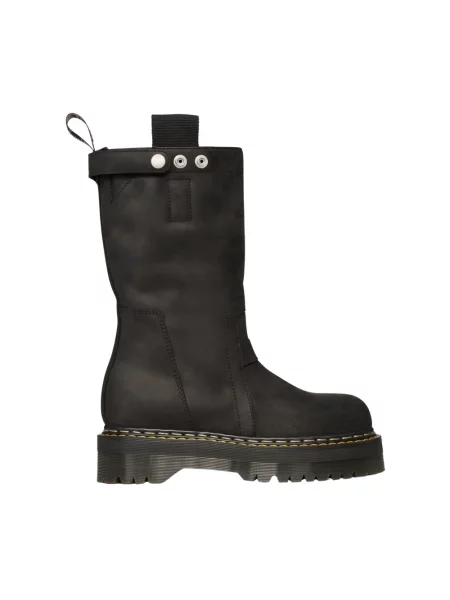 Kozaki Rick Owens skórzane wsuwane czarne