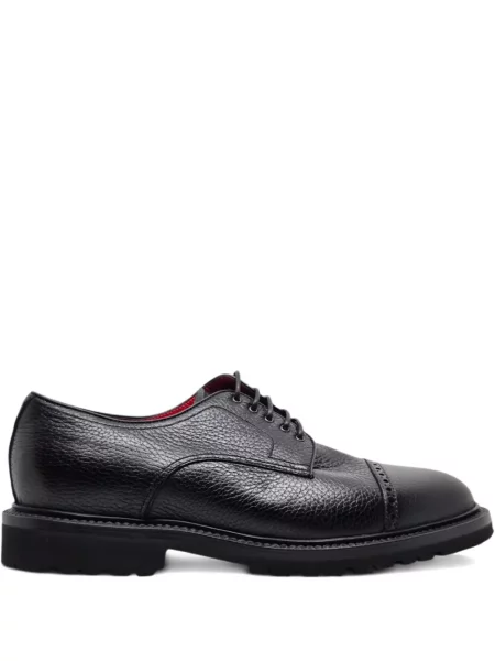 Кожени обувки в стил дерби Barrett черно