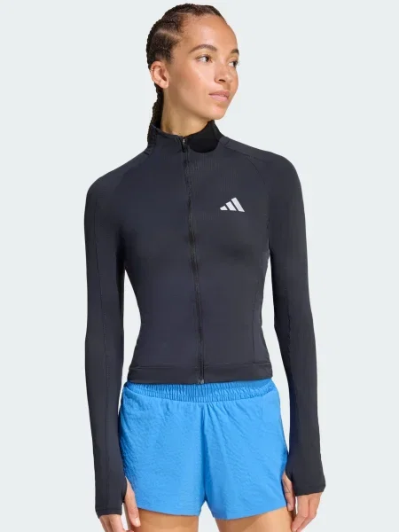 ADIDAS PERFORMANCE Športna jakna Seasonal / bela črna