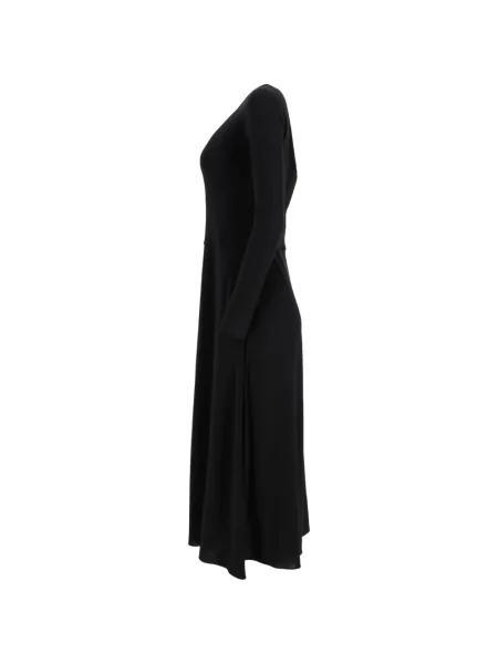 Maxi rochie maxi Max Mara Leisure plisată de costum negru