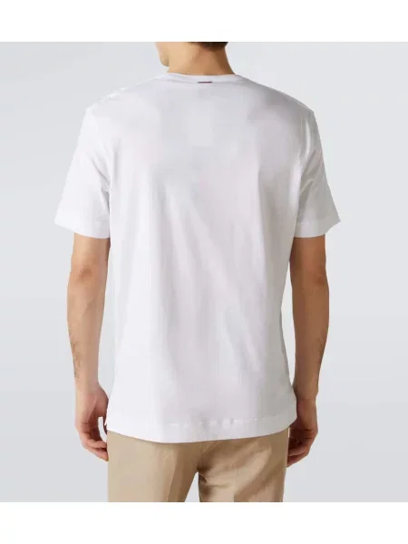 Tricou Zegna din jerseu alb