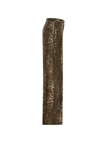 Pantaloni Max Mara de mătase cu imagine