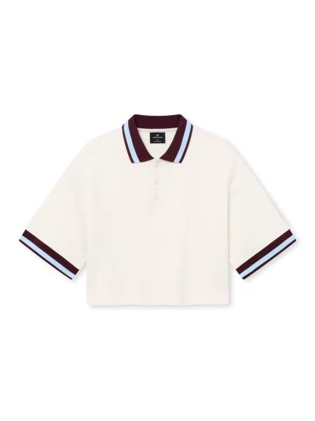 Johnny Urban Tričko Abbie krémová / světlemodrá / červeň burgundská