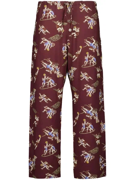 Kalhoty Bode s potiskem červené