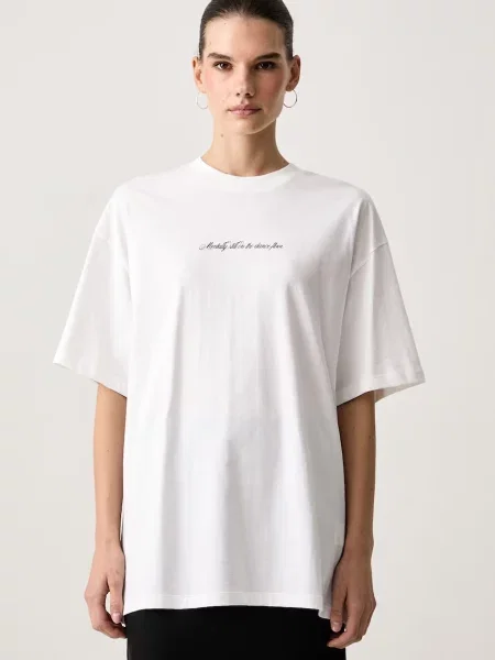 HUGO Blue tricou pentru femei din Oversized alb