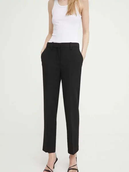 Штани Anny Attired Suiting облягаюче висока посадка чорний