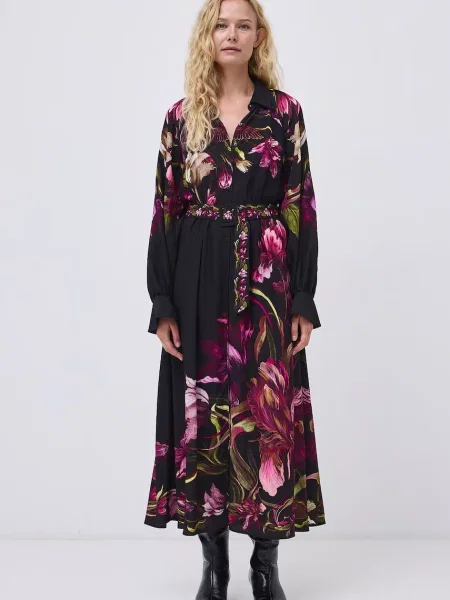 Medicine rochie cu vâscoză negru