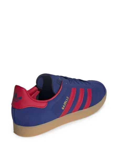 Sneakerși Adidas Gazelle din piele cu bretele albastru