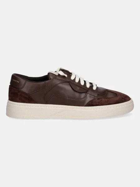 Giuseppe Zanotti sneakersy skórzane brązowy