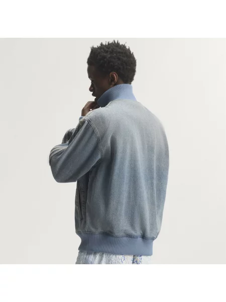 Běžecká džínová bunda Adidas modrá