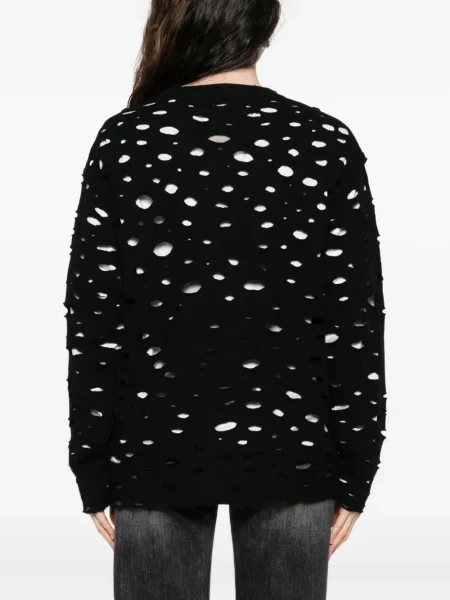 Cardigan R13 zdrențuiți negru