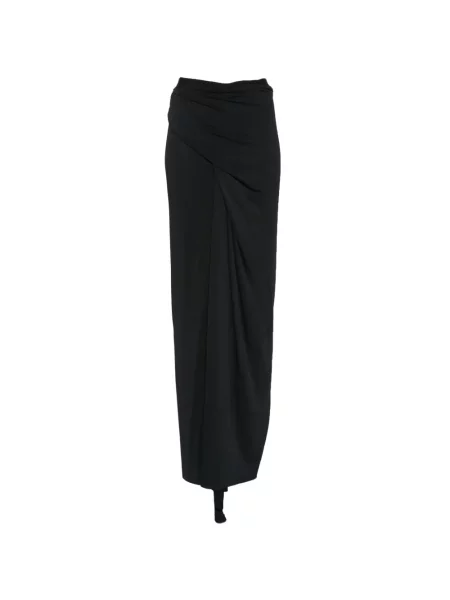 Fustă Rick Owens Lilies asimetrică drapată negru
