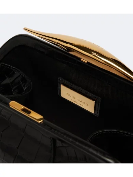 Geantă plic Elie Saab din piele negru