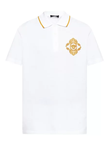 Polo Versace cu broderie alb