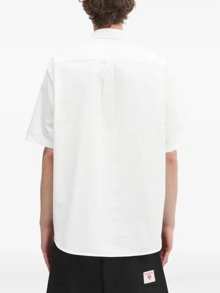 Cămașă A Bathing Ape® cu broderie scurtă alb