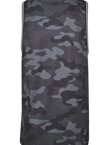 Urban Classics Tričko Camo Mesh sivá / tmavosivá / čierna