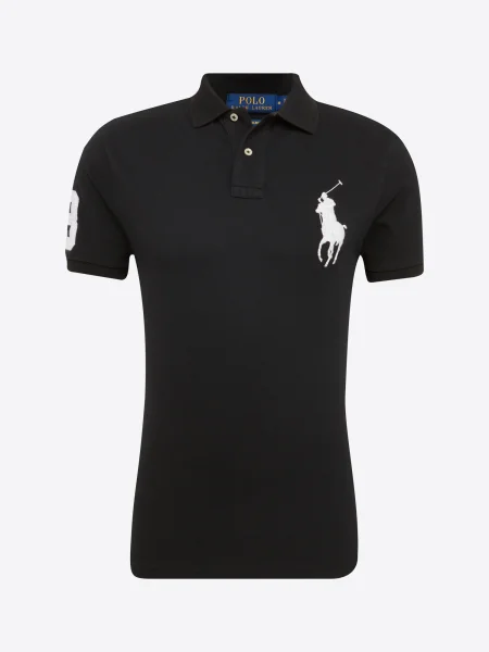 Polo Ralph Lauren Marškinėliai SSKCBPPCMSL-SHORT SLEEVE-KNIT juoda balta