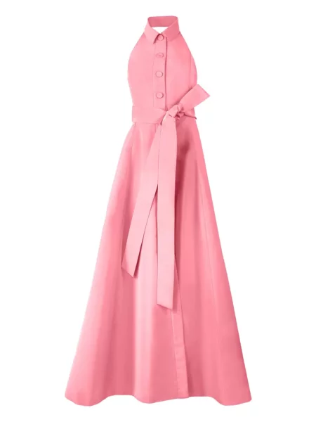 Rochie Carolina Herrera cu gât halter roz