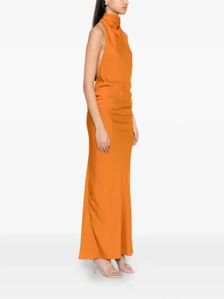 Rochie Brandon Maxwell fără mâneci portocaliu
