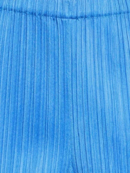 Pantaloni Pleats Please Issey Miyake albastru